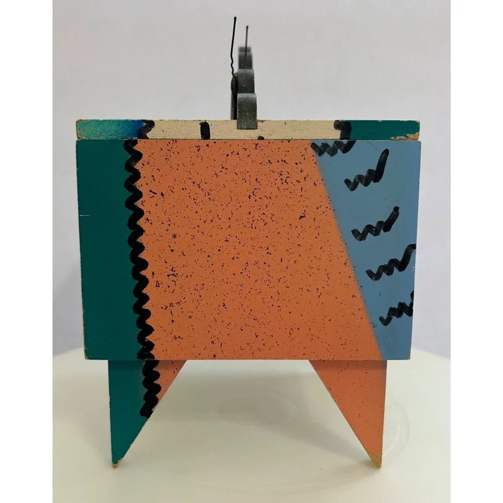 Hollis Fingold Postmodern Pop Art Decorative Abstract Funky Jewelry Box 1980s